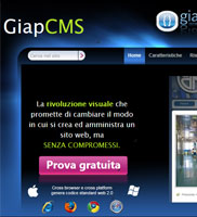 Editor pagina visuale, GiapCMS - drag and drop