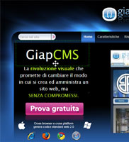 Editor pagina visuale, GiapCMS - drag and drop